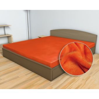 Prostěradlo MIKROFLANEL SLEEP WELL 180x200cm, rezavé