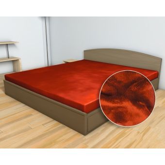 Prostěradlo MIKROFLANEL SLEEP WELL 180x200cm, terakota