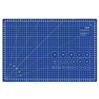 Řezací podložka na látky, patchwork TEXI BLUE S, samosvorná, modrá, 45x30cm, vel. S , tloušťka 3mm