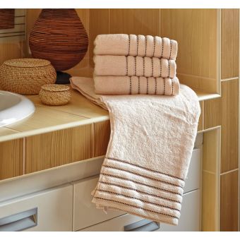 Mikrofroté ručník EMA, šampaň, 50x100cm