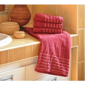 Mikrofroté ručník EMA, vínová, 50x100cm