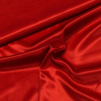 Satén elastický 9, jednobarevná červená, š.150cm (látka v metráži)