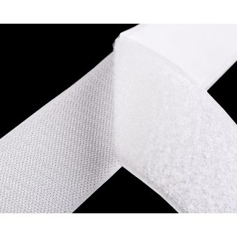 Suchý zip háček + plyš 750186 bílý, šířka 10cm (v metráži)