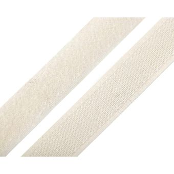 Suchý zip háček + plyš 740843/031 ecru, šířka 2cm (v metráži)