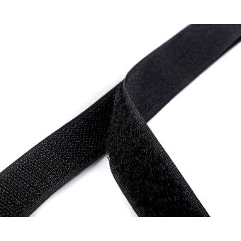 Suchý zip háček + plyš 750626 černý, šířka 2cm (v metráži)