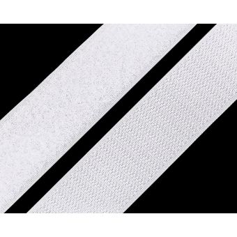 Suchý zip háček + plyš 780022/1 bílý, šířka 3cm (v metráži)