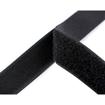 Suchý zip háček + plyš 780022/2 černý, šířka 3cm (v metráži)