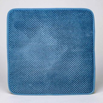 Sedák AK-3379 protiskluzový / mikrovlákno, modrý, čtverec 40x40cm