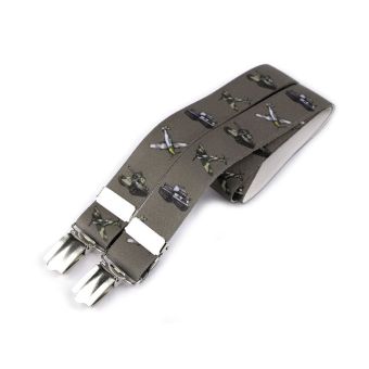 Šle dětské, délka 70cm, šíře 2,5cm, tvar Y, ARMY khaki, 650249/25