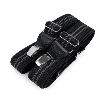 Šle pánské s texturou, hipster styl, PRUHY ČERNÉ, délka 120cm, šíře 4cm, tvar Y, černá, 650366/04