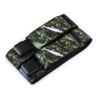 Šle pánské rybářské RYBY A ŠTIKY, délka 120cm, šíře 4cm, tvar Y, khaki maskáčově zelené, 650368/04