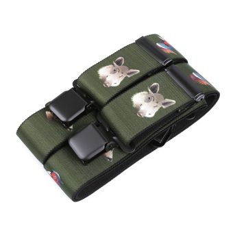 Šle pánské myslivecké ZVĚŘ, délka 120cm, šíře 4cm, tvar Y, zelené, 650370/01