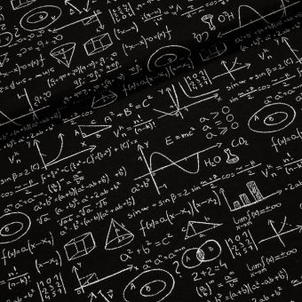 Směsové plátno TABULE, černá, š.140cm (látka v metráži)