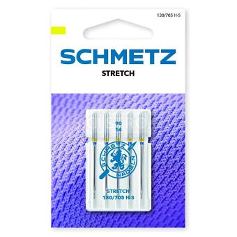 Strojové jehly SCHMETZ 130/705 H-S VDS 90 STRETCH,  jehly na elastické látky, balení 5 kusů