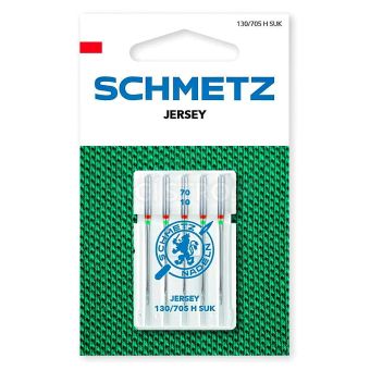 Strojové jehly SCHMETZ 130/705 H SUK VBS 70 BALL POINT, jersey univerzální, balení 5 kusů
