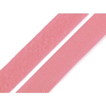 Suchý zip háček + plyš 740843 světle růžový, šířka 2cm (v metráži)