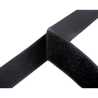 Suchý zip háček + plyš 740601 černý, šířka 3,8cm (v metráži)