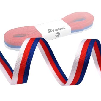 Taftová stuha TRIKOLORA CZ / Česká republika, šíře 1cm (stuha v metráži)