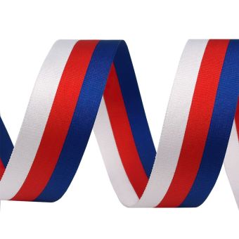 Taftová stuha TRIKOLORA CZ / Česká republika, šíře 3cm (stuha v metráži)