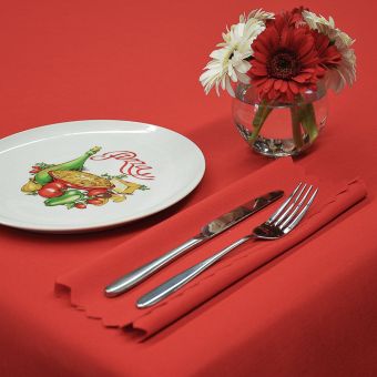 Nešpinivý / teflonový látkový ubrus UNI 0399 ČERVENÁ, (více rozměrů)