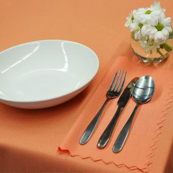 Nešpinivý / teflonový látkový ubrus UNI 3027 TMAVĚ LOSOSOVÁ, (více rozměrů)