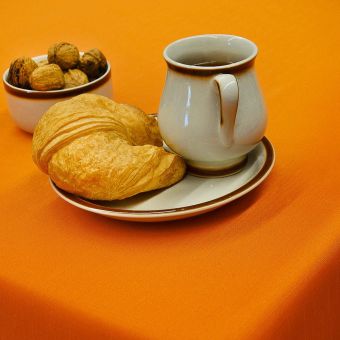 Nešpinivý / teflonový látkový ubrus UNI 4312 ORANŽOVÁ, (více rozměrů)