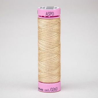 Univerzální šicí nit Amann ASPO 120 polyesterová, béžová zlatavá 0260, návin 100m 