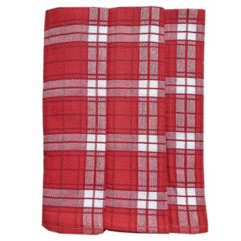 Kuchyňské utěrky EGYPTSKÁ BAVLNA 86, červené káro, 3 kusy, 50x70cm