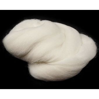 Vlna na plstění / ovčí rouno česané, 730340/1, 20g, bílá mléčná