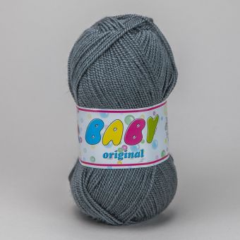 Pletací příze Storex BABY ORIGINAL 3468 tmavě šedá, klasická, 50g/220m