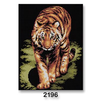 Vyšívací předloha, obrázek na vyšívání 70243/2196, tygr, hnědá, 30x40cm