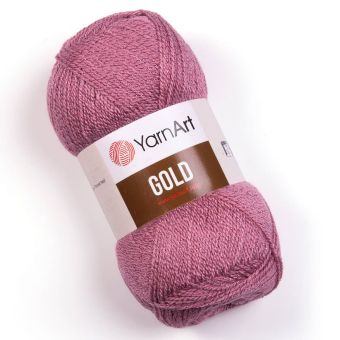 Pletací příze YarnArt GOLD 10595 starorůžová, efektní, 100g/400m