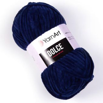 Pletací příze YarnArt DOLCE 756 tmavě modrá, efektní, 100g/120m