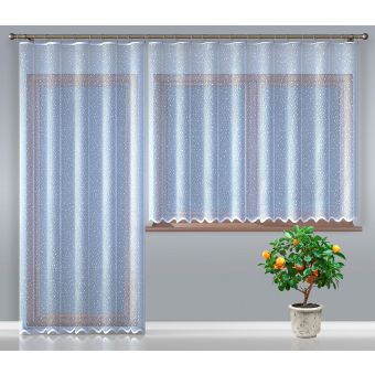 Kusová záclona LORETA jednobarevná bílá, (více rozměrů)