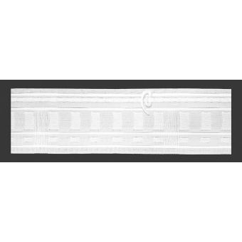 Záclonová řasící páska, stuha 13.85.000.1, multifunkční 4 v 1 (na Ikea háčky), řasení univerzální a 1:2, bílá, šířka 8,5cm (v metráži)