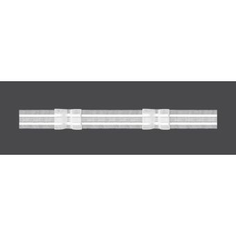 Záclonová řasící páska, stuha F2/Z-200, dva sklady, řasení 1:2, transparentní, šířka 2,5cm (v metráži)