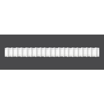 Záclonová řasící páska, stuha F1-200, tužkové sklady, řasení 1:2, bílá, šířka 2,5cm (v metráži)