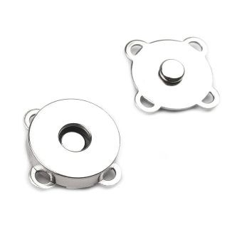 Zapínání na kabelku 730018/3, průměr 18mm, magnetické, nikl, stříbrná, kov, 1 pár
