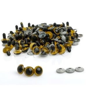 Bezpečnostní oči, jednobarevné žluté, průměr 8mm 