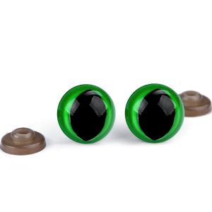 Bezpečnostní kočičí oči, jednobarevné zelené, průměr 14mm 