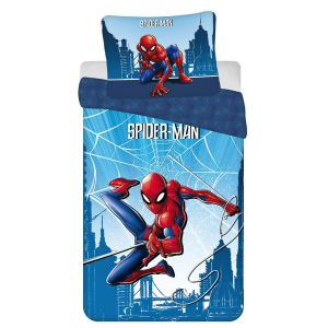 Dětské povlečení SPIDERMAN BLUE 04, modré, bavlna hladká, 140x200cm + 70x90cm