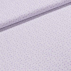 Bavlněné plátno Valerie VA003/13 fialové květinky na bílé, š.160cm (látka v metráži)