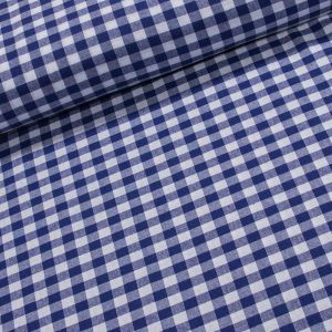 Bavlněný kanafas SOFI 1x1cm modrý, š.140cm (látka v metráži)