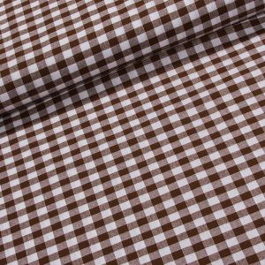 Bavlněný kanafas SOFI 1x1cm hnědá, š.140cm (látka v metráži)