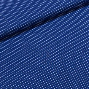 Bavlněné plátno Jolana JO004/08 bílý puntík na královsky modré 2 mm, š.150cm (látka v metráži)