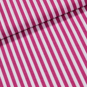 Bavlněné plátno Jolana JO003/25 růžový a bílý proužek 5mm, š.150cm (látka v metráži)