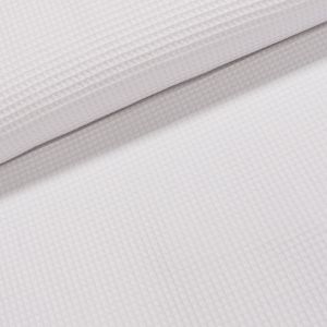 Bavlněné plátno / vaflová vazba 74100101 jednobarevná bílá, š.150cm (látka v metráži)