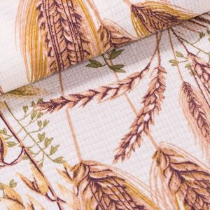 Bavlněné plátno vaflovina, utěrkovina / štola na metráž 703023 obilí, béžová, š. 50cm (látka v metráži)