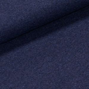 Bavlněný úplet TEPLÁKOVINA SP-GRETA 53, šedomodrý melír, š.180cm (látka v metráži)