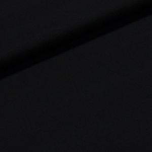 Bavlněný úplet UNI 8036.001 jednobarevný černý, š.150cm (látka v metráži)